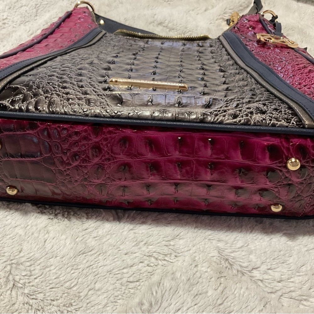 MIA K Collection Faux Tri-Colored Crocodile Large Bag - Picture 2 of 9
